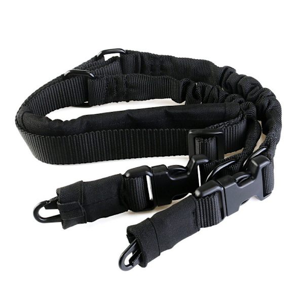 2-punkts Ekstra Lang Rifle Sling, To-punkts Traditionel Geværrem Standardrem med Metal Hæk til Udendørs Sport (2 stk.)