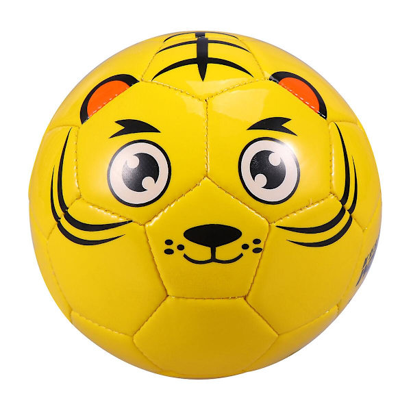 1 st Pvc liten fotboll uppblåsbar barn leksak boll för utomhusaktiviteter (gul botten med