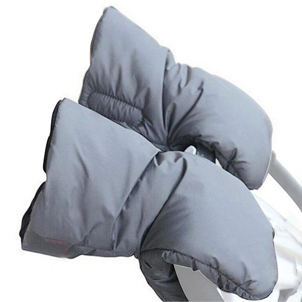 Talvirenkaat rattaisiin, fleece-käsivarret, rattaiden kädenlämmittimet, vedenpitävät ja tuulenpitävät harmaat Grey