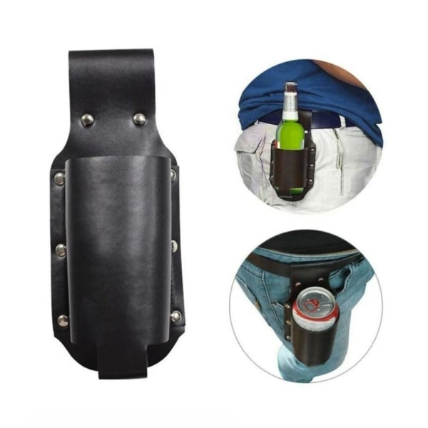 2 st Beer Holster, Vinflaska Holster Svart För Camping För Bar För Utomhusvandring