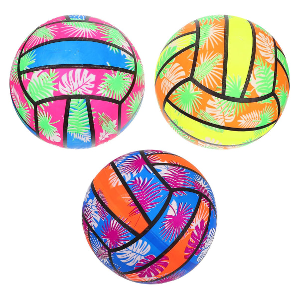 3 st färgglada uppblåsbara vattenvolleybollar för strandpoolvolleybollleksak slumpmässig färg slumpmässig färg 22X2 Random Color 22X22cm
