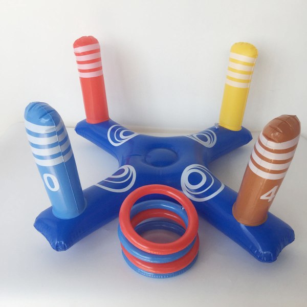 Bassengleker spillsett,bassengbasketballoppblåsbare korsringkastingsspill og oppblåsbare ringkastspill for barn bassengleker for tenåringer Voksne