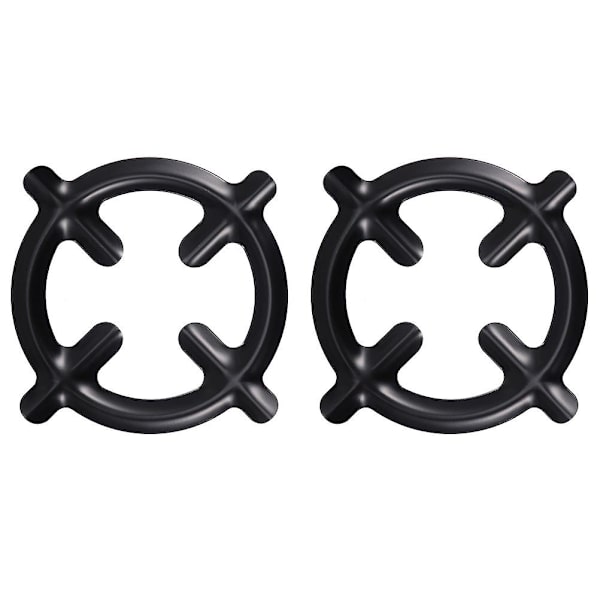 2 st Wok Elektrisk Spis Järn Spis Stativ Gasbrännare Galler Spis Galler Kruka Hållare Svart 15.8X15.8X0.5cm Black 15.8X15.8X0.5cm