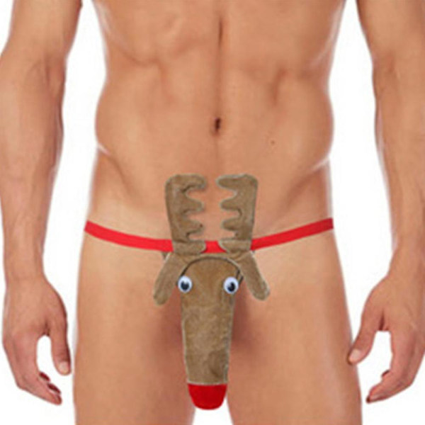 Juleundertøy for menn Jock Straps Elgformet Stroppy Sexy Undertøy Juleundertøy