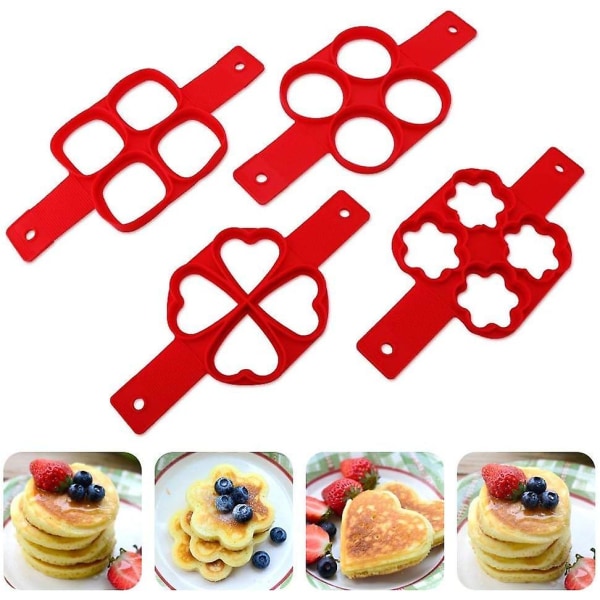 Nonstick Silicone Egg Ring Pancake Mold, Omelet Egg Ring Nonstick Silicone Mold For Round Eggs Muffins Pancakes