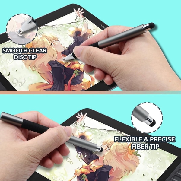 4 kpl kapasitiivista kynäkynää 2 in 1 magneettilevykynä cap, universal kosketusnäyttökynä iPadille Tabletille iPhone Android