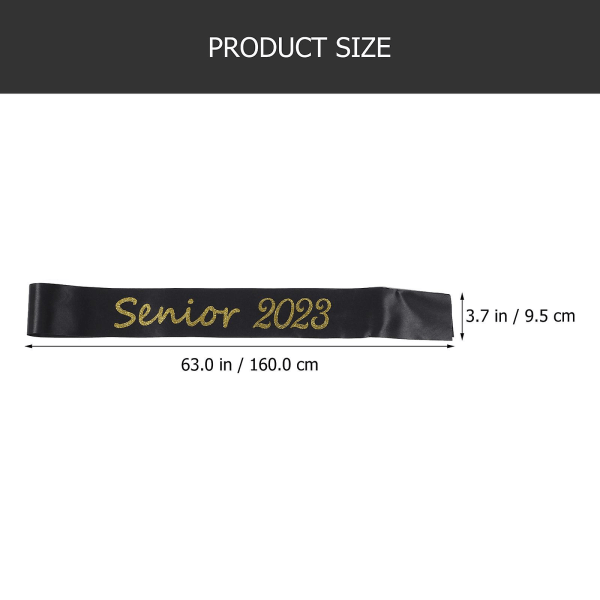 3 stk. Gradueringsceremoni Sash Klasse Af Graduering Sash Foto Props Guld 160x9.5cm Golden 160x9.5cm