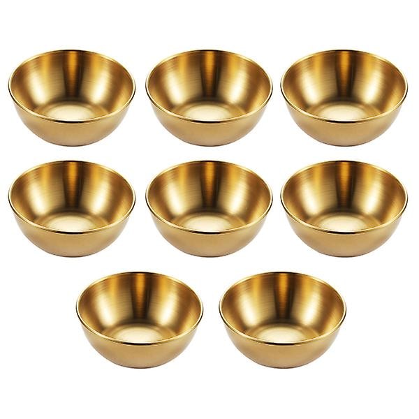 Metalliska Sås Koppar Serveringsfat Platta Rostfritt Stål Såskopp Kryddor Serveringsfat Såsskål Guld 8X8X2.5cm Golden 8X8X2.5cm