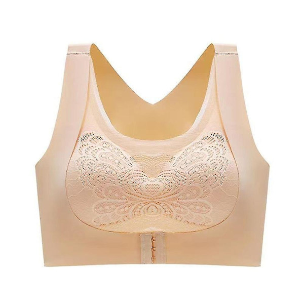 Kvinnor Sömlös Beauty Back Underkläder Sport-BH Sexig Push Up Bralette Lingerie Yoga BHMSkin M Skin
