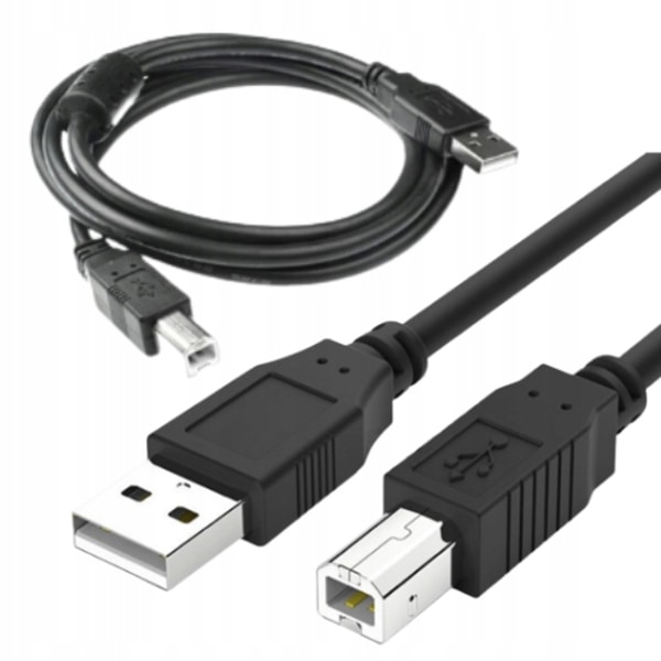 Skriver USB-kabel 5 meter utskriftskabel 2.0 svart A/B rent kobber Firkantet port skriverdatakabel