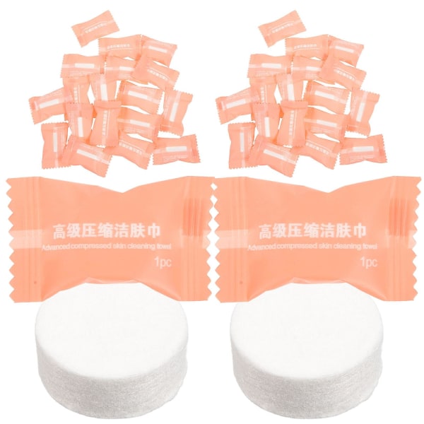 50 stk. Multifunktionelle Rejs håndklæder Tablets Praktiske Komprimerede Håndklæder Kompakt Håndklæde Tablets Hvid 20x20cm White 20x20cm
