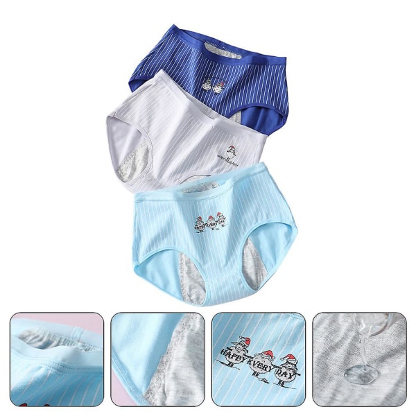 3 kpl Hengittäviä Tyttöjen Kuukautisalushousuja Naisten Alushousuja Kuukautisalushousuja Sekalaisia Värejä XL Assorted Color XL