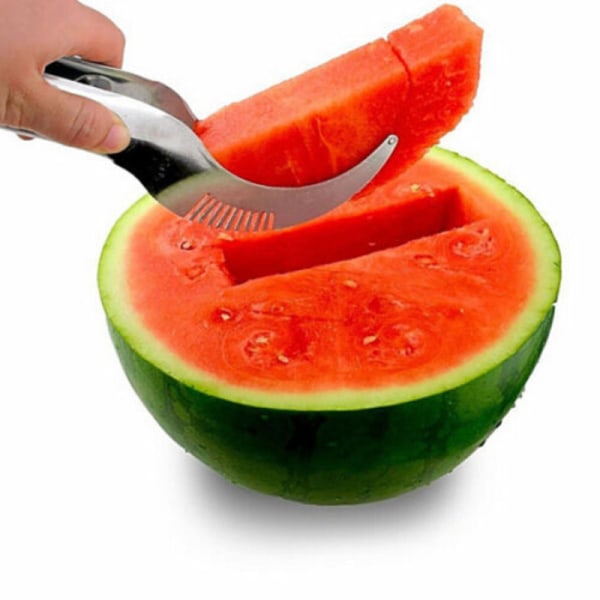 Watermelon Cutter i Rustfritt Stål, Stål Watermelon Terning Cutter, Morsom Watermelon Skjæreverktøy, Rustfritt Stål Water Melon Terning Cutter