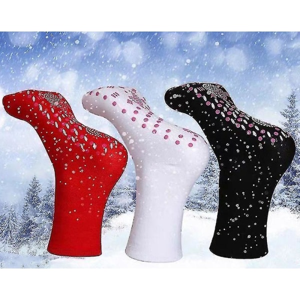 3 Paria Itselämmittäviä Magneettisukkia Matka Mukavat Lämpimät Hierontasukat 3 kpl 3pcs