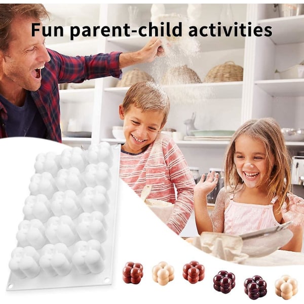 Terningforme, Silikonform Bage Chokolade Kage Og Lavning Af 3D Håndlavede Lys, DIY Værktøjer Til Mousse Dessert Gele Is 15 Hulrum 15 Cavity