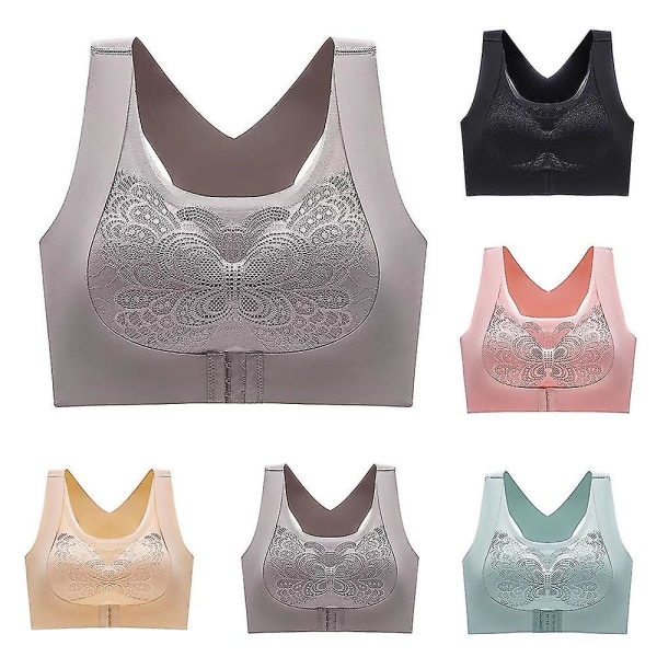 Naisten Saumaton Kauneus Selkä Alusvaatteet Urheiluliivit Seksikäs Push Up Bralette Alusvaatteet Jooga LiivitMGray M Gray