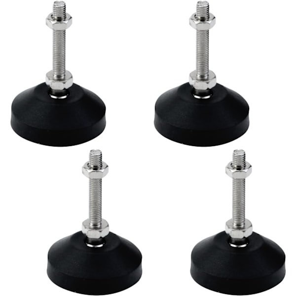Justerbare Møbelfødder, M8x50mm Forstærket Nylonbase, Bord/Skrivebord Nivelleringsfødder, (82mm Lange, Pakke med 4)