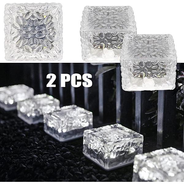 2 Styk 4 LED Solcelle Gulv Udendørs Lampe Issten Lys, Kold Hvidt Lys Til/Fra Lysknap Solcelle Lampe Vandafvisende Gulv Spotlight Lys Til Udendørs