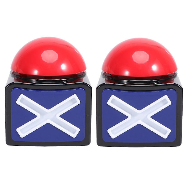 2 st Squeeza Ljudbox Spel Svar Buzzer Elektronisk Ljudleksak TV-Show Ljudknapp Utan Batteri Red 11.2*11.6cm