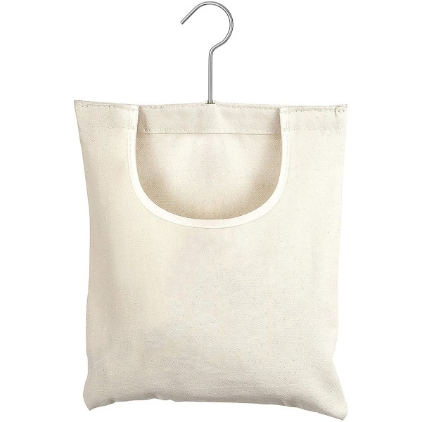 Praktisk klesvaskpose - 32 x 27cm - Rommer 100 mellomstore klesklyper, krok for oppheng og glir lett på kleslinjen