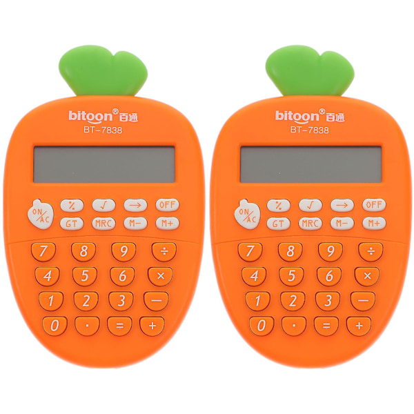 2 stk. Børneberegner Finansiel Beregner Lille Bordberegner Skrivebordsberegner Student Skole 12X7.3X1cm