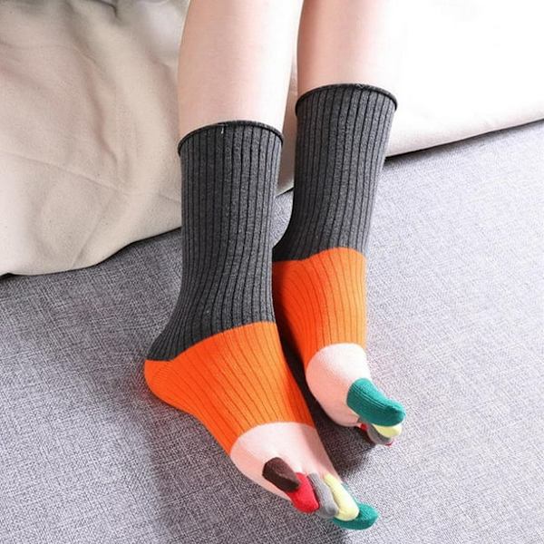 10 par Varma Sockor Tåsockor Dam Rehab Sockor Yoga Sockor Femfingriga Sockor