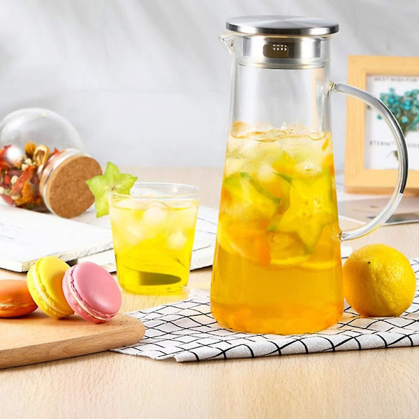 Kold Kande Transparent Glas Glas Kande Hjem Eksplosion Stor Kapacitet Juicekande Citron Kande (farve: Klar, Størrelse: 11.511.524.5cm)