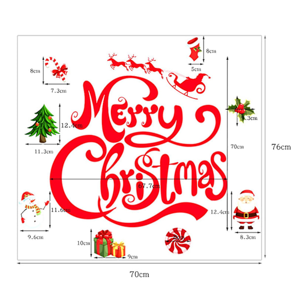 Glædelig Jul Garageport Dekorativ Sticker Med Magnetiske Køleskabs Dekaler JulefestCT035 CT035