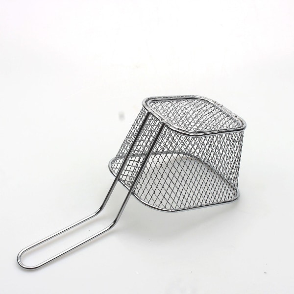 2 stk Mini Firkantede Frityrkurver Bordservering Pommes Frites Kurv Pommes Frites Bord Matdisplay Mesh Kurv