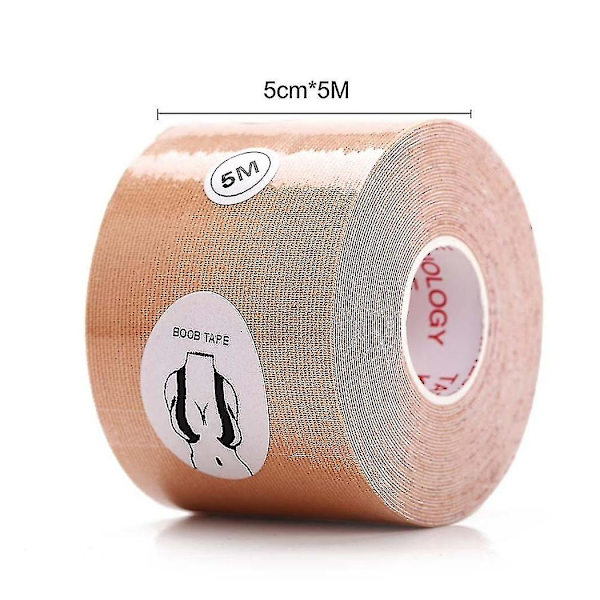 Boob Tape Nippelskydd Bröstvadd Booby Lift Push Up Osynligt Klistermärke 5cm X 5M 5cm X 5M