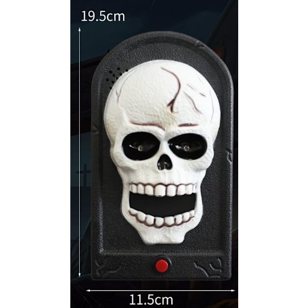 Halloween Dørklokke Ornament Holdbar Græskar Lydknap Dørklokke Halloween Fest Spøgelseshus Hemmeligt Værelse Favorabel Forside Bar (skelet)