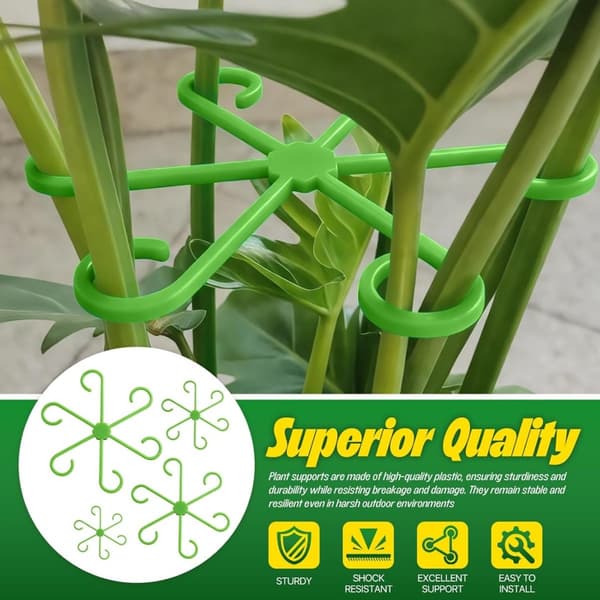 Växtstöd 4-pack, transparenta klätterstöd för inomhus- och utomhusväxter, tomat, ros, monstera, murgröna, osynlig blomhållare