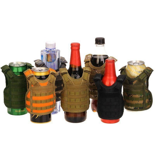 Ölväst- Mini Tactical Beer Bottle Cover Military Miniature Hunting (1st, Army Green)
