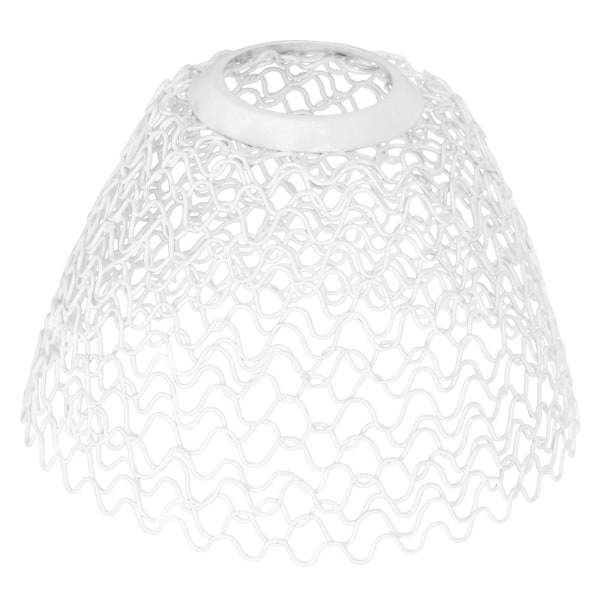 Metall Lamp Skärm Skydd Lamp Cover Chandelier Ljusskydd Golvlampa Skärm Trumma Lamp Skärm Vit White 14.5x14.5cm