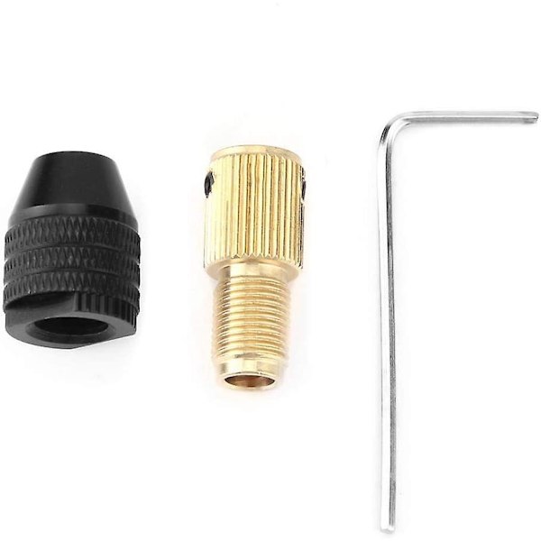 Mini Nyckelös Chuck, Mini Elektrisk Borrchuck Klämkapacitet 0,3-3,4 mm (2 mm Hål), Mini Elektrisk Borrkolv Tillbehör, För Motoraxel