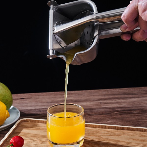 Ægte Rustfrit Stål Citronpresser Citrus Juicer Håndpresset Heavy Duty Manuel Presset Saft Ekstraktor Maker Orange Lime Grapefrugt Presser