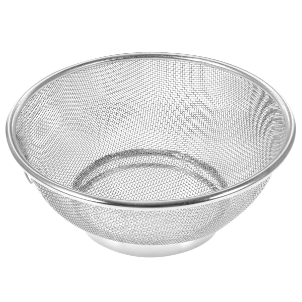 Rustfrit Stål Mesh Si Strainer Kurv Dræn Fin Mesh Si Risvask Skål Sølv 18X7 Silver 18X7.5CM