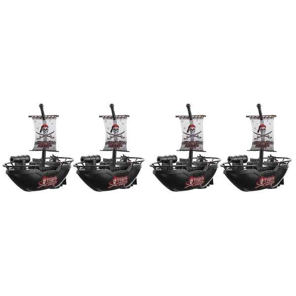 6 st Barnpool Leksak Elektrisk Piratskepp Leksak Piratskepp Leksak Rolig Badkar Leksak 4 st 16,5x15,3cm 4 pcs 16.5x15.3cm