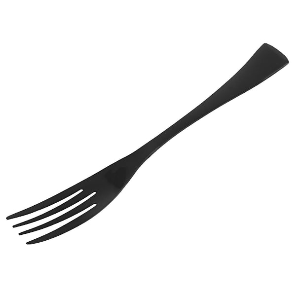 Rustfrit Stål Bestik Belægning Titan Spejl Overflade Holdbar Enkel Bestik Til Hjem Hotel Butik (sort Gaffel)Sort Black