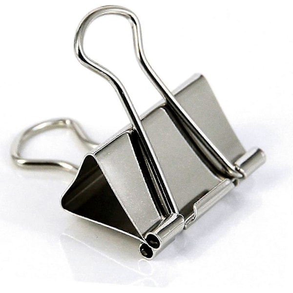RYI) Organisera enkelt: Extra stora pärmklämmor, 2,5 cm (48-pack) - Stora pappersklämmor för kontorsbruk, i elegant silverfinish