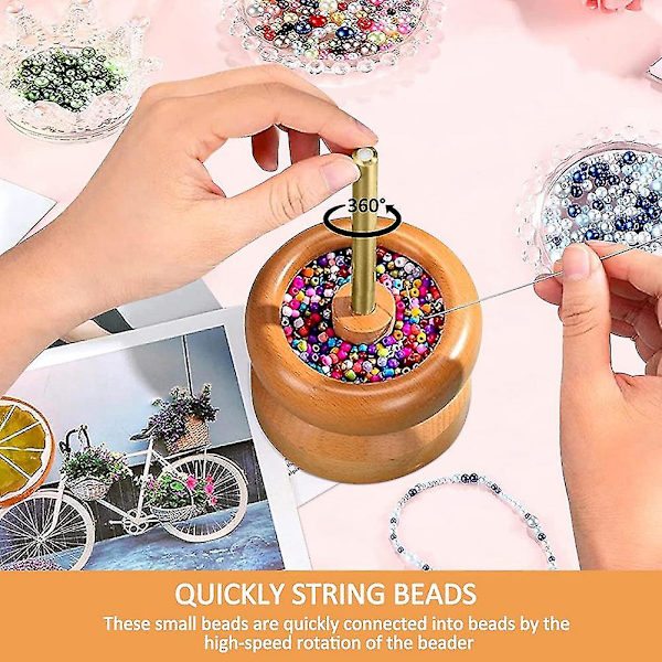 DIY Pärlspinnarehållare, pärlspinnare, med 4 st böjda nålar Pärlspinnare skål