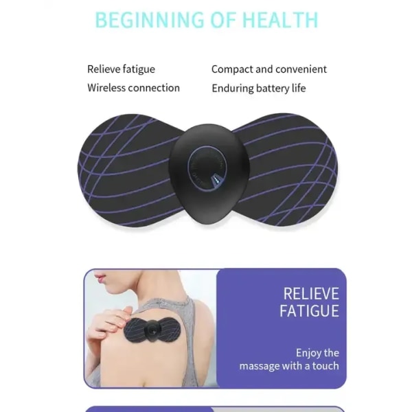 Mini-nackmassager för halskota-massager, 3 st bärbar axelryggmassagematta, fotben Helkroppsmassage Smärtlindring för män kvinnor