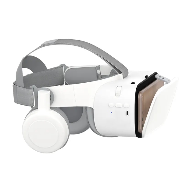 3D Virtual Reality VR-headset, VR-glasögonglasögon med Bluetooth -headset, 3D Virtual Reality-glasögon för iPhone/Samsung-filmer och