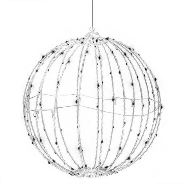 40*40cm Julekule med LED-lys, Vanntette Lysende Julekuler for Utendørs Innendørs Fest Hage Tre Hagedekorasjoner