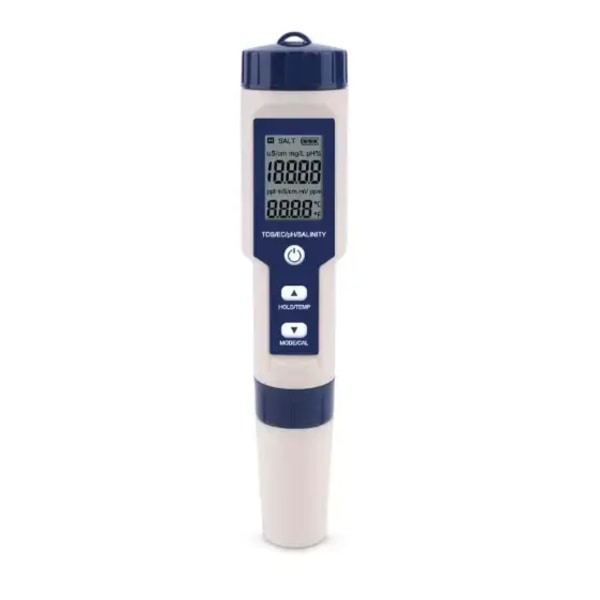 5-i-1 digital pH-måler med ATC, ±0,1 pH-nøyaktighet Tester for vannkvalitet, 0-14,0 pH-måleområde for hydroponi, husholdningsdr.