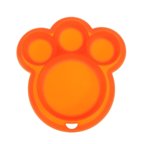 Silikon Opdelt Madplade Form Spisebakke Foder Skål Måltid Retter Bordtøj Til Børn Børn (orange) Orange