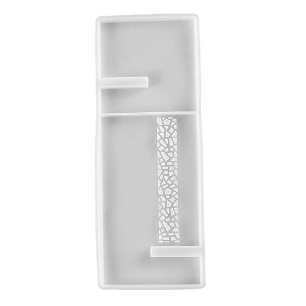 1 stk Mobiltelefonholder Form Silikon Mobiltelefon Stativ Krystal Epoxy Form Hvid 23X9CM White 23X9CM