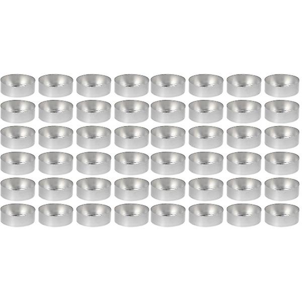 200 st Ljuskoppsfodral Aluminium Te Ljus Tenn Metall Te Ljuskoppshållare 100 st 5,5X2cm 100 pcs 5.5X2cm