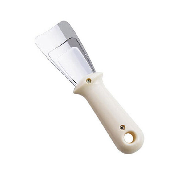 1 kpl Ruostumattomasta Teräksestä Valmistettu Jääpoistolusikka Jääkaapin Jääraaputin Sulatuslusikka Jäätymisen Poistolusikka HarmaaBeige17 * 4,5 cm Beige 17*4.5cm