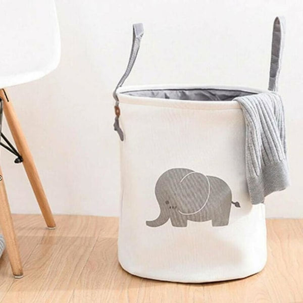 Vasketøjskurv Vasketøjskurv Vaskeposekurv til børn Vasketøjskiste Legetøjskasse Grå elefant